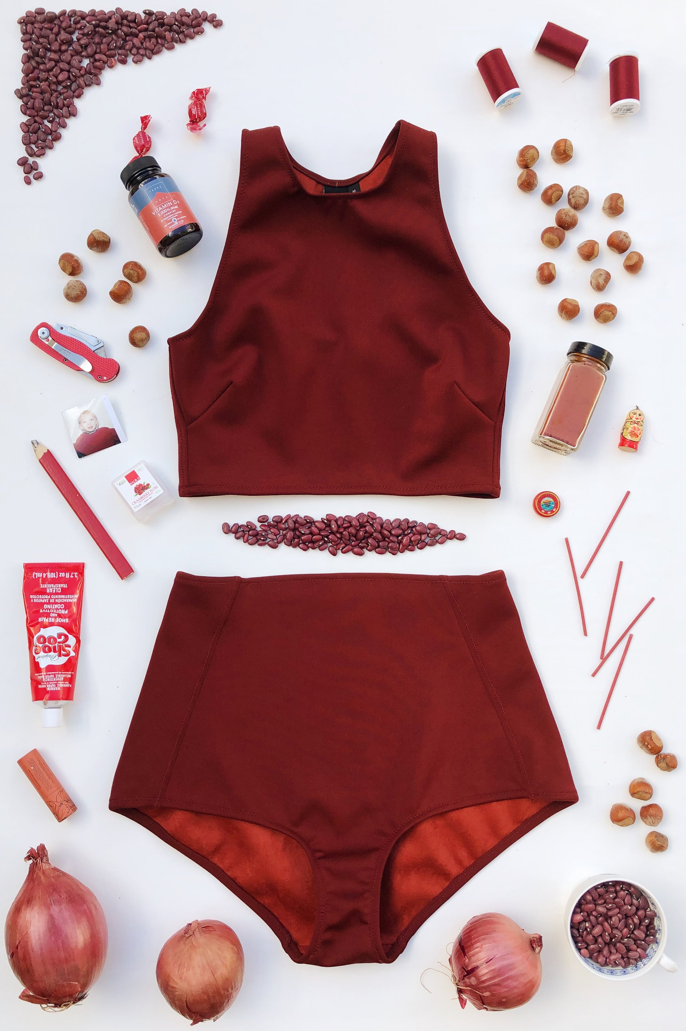 Brick Swimsuit | merrick maria